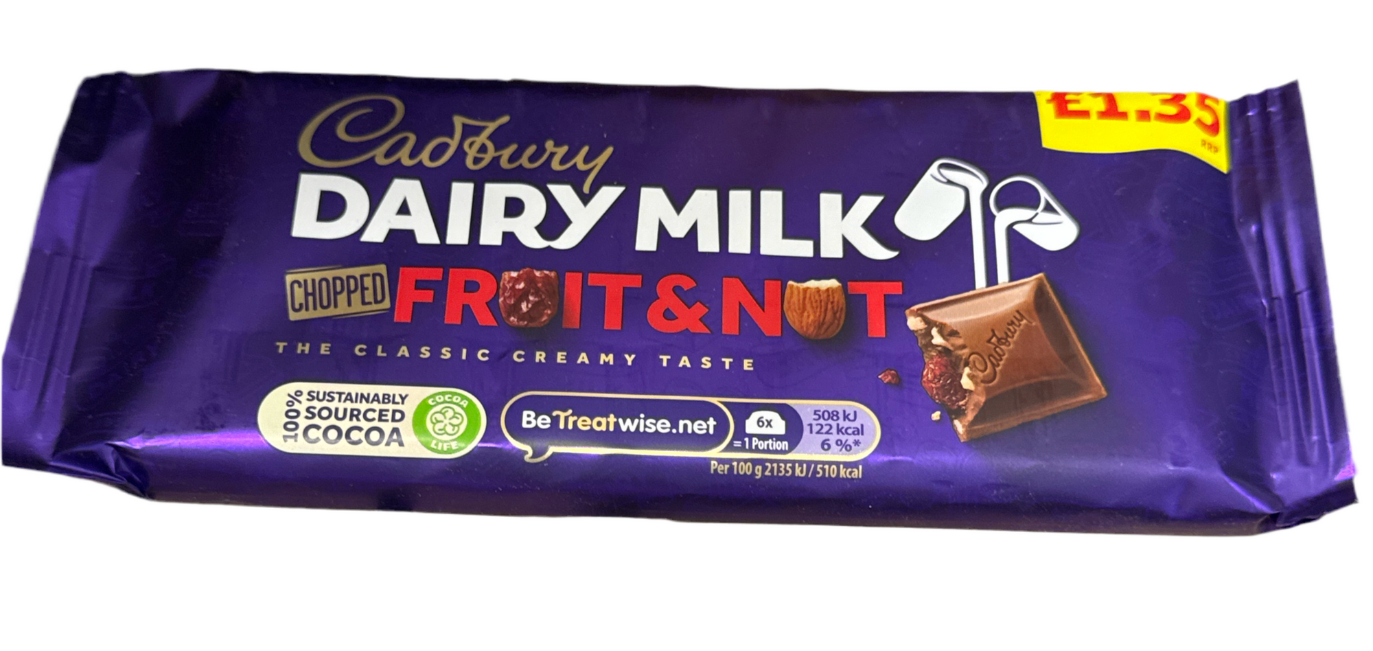 Cadburys Dairy Milk chopped Fruit and Nut 95g