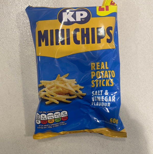 kp mini chips salt and vinegar 60g - Little taste of home