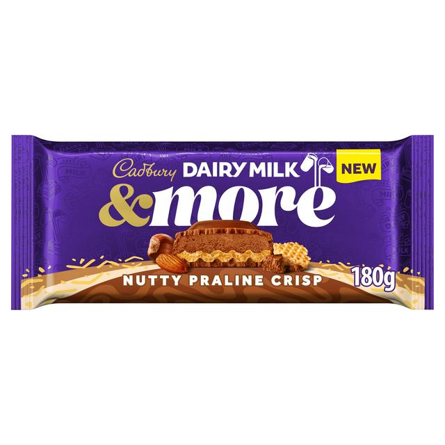 Cadbury Dairy Milk & More nutty praline crisp 180g