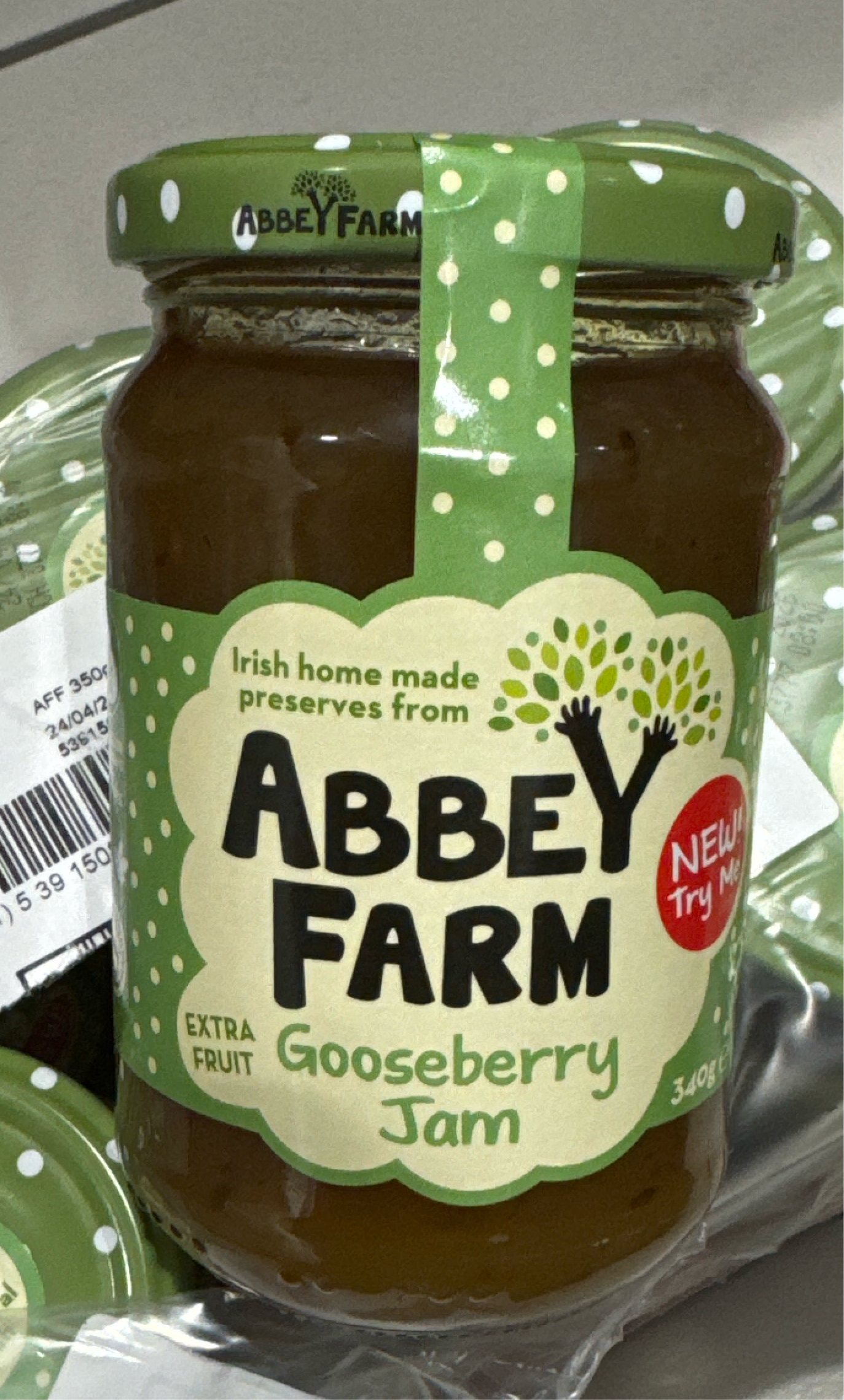 Abbey Farms Gooseberry Jam 340g