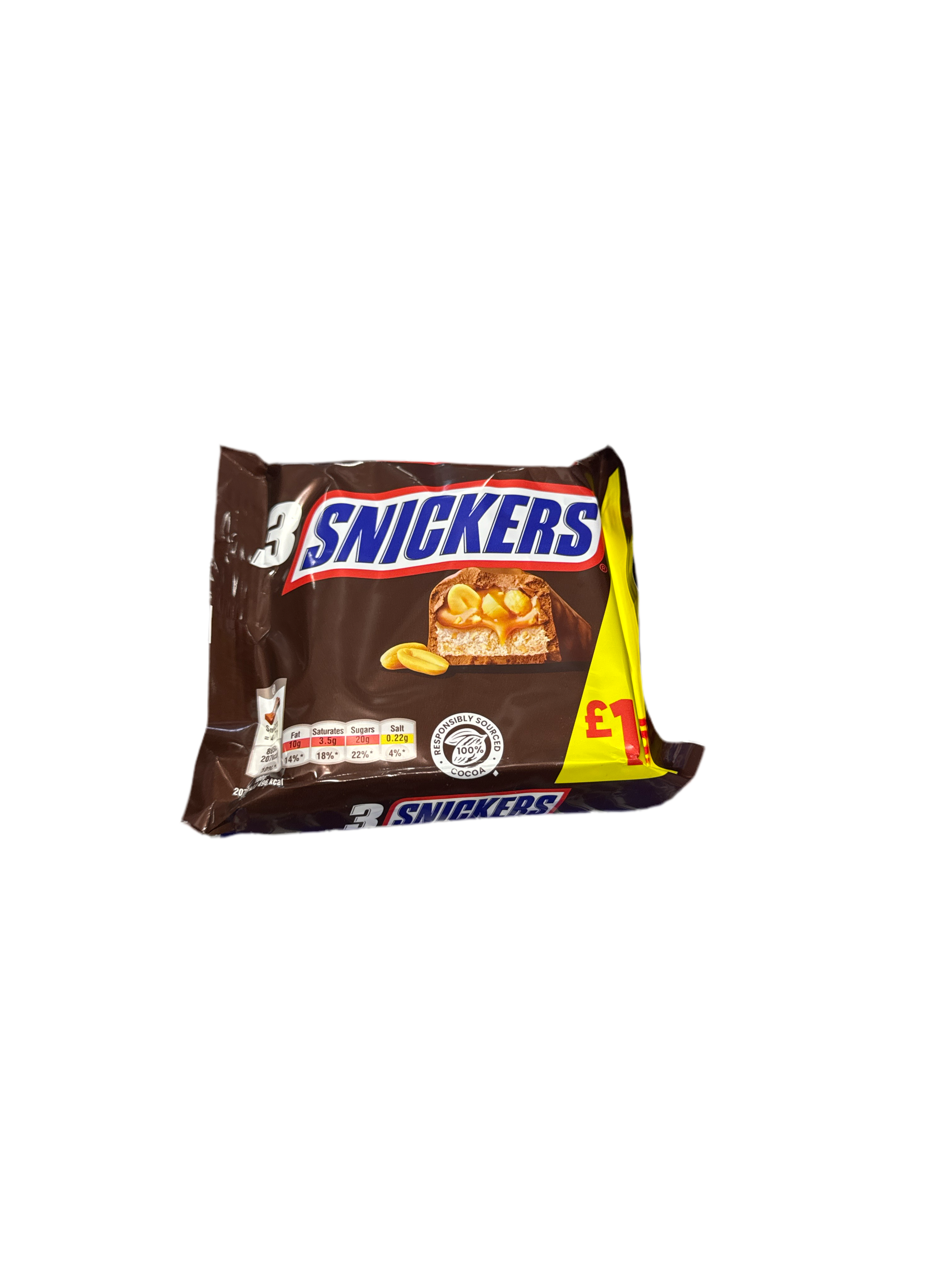 Snickers Fruit Nut & Chocolate Bar  3 pack