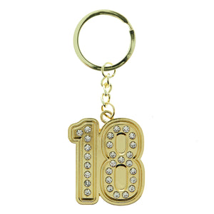 18th Birthday keyring pink