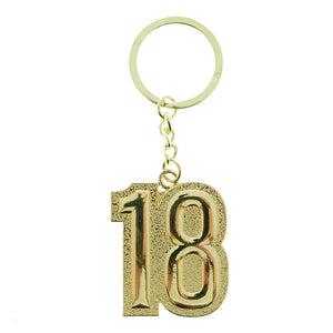 18th Birthday keyring Blue