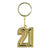 21st Birthday keyring blue