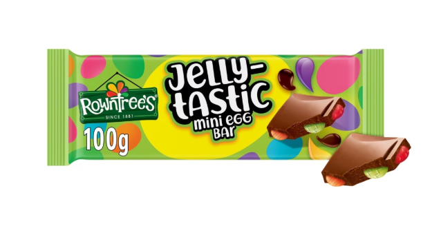 Rowntrees Jelly Tastic Mini Egg Chocolate Bar 100g