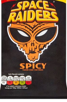 Space Raiders Spicy Cosmic Corn Flavour 25g