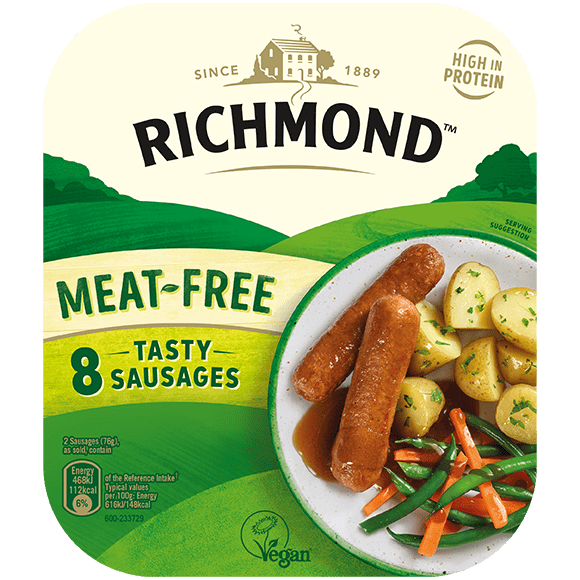 Richmond 8 Thick Vegan Meat Free Sausages