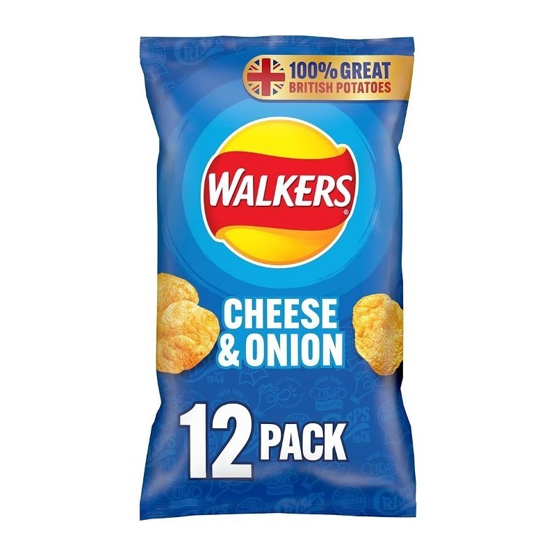 Walkers Cheese and Onion Multipack 12 pk coming soon