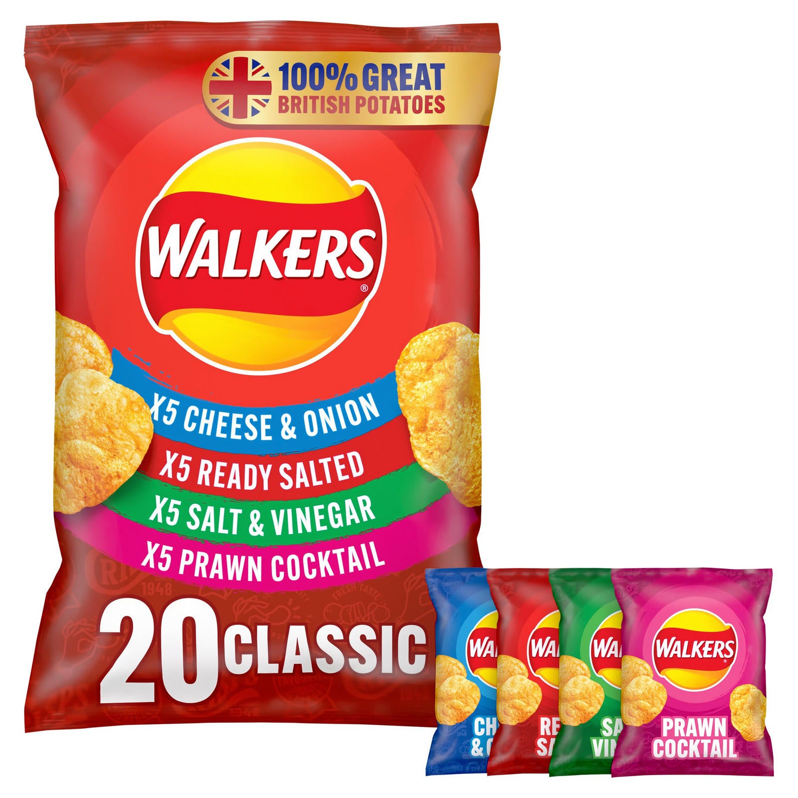 Walkers Classic Variety Crisps 20 pack