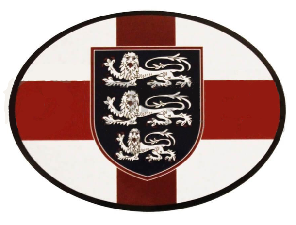 England Oval Decal