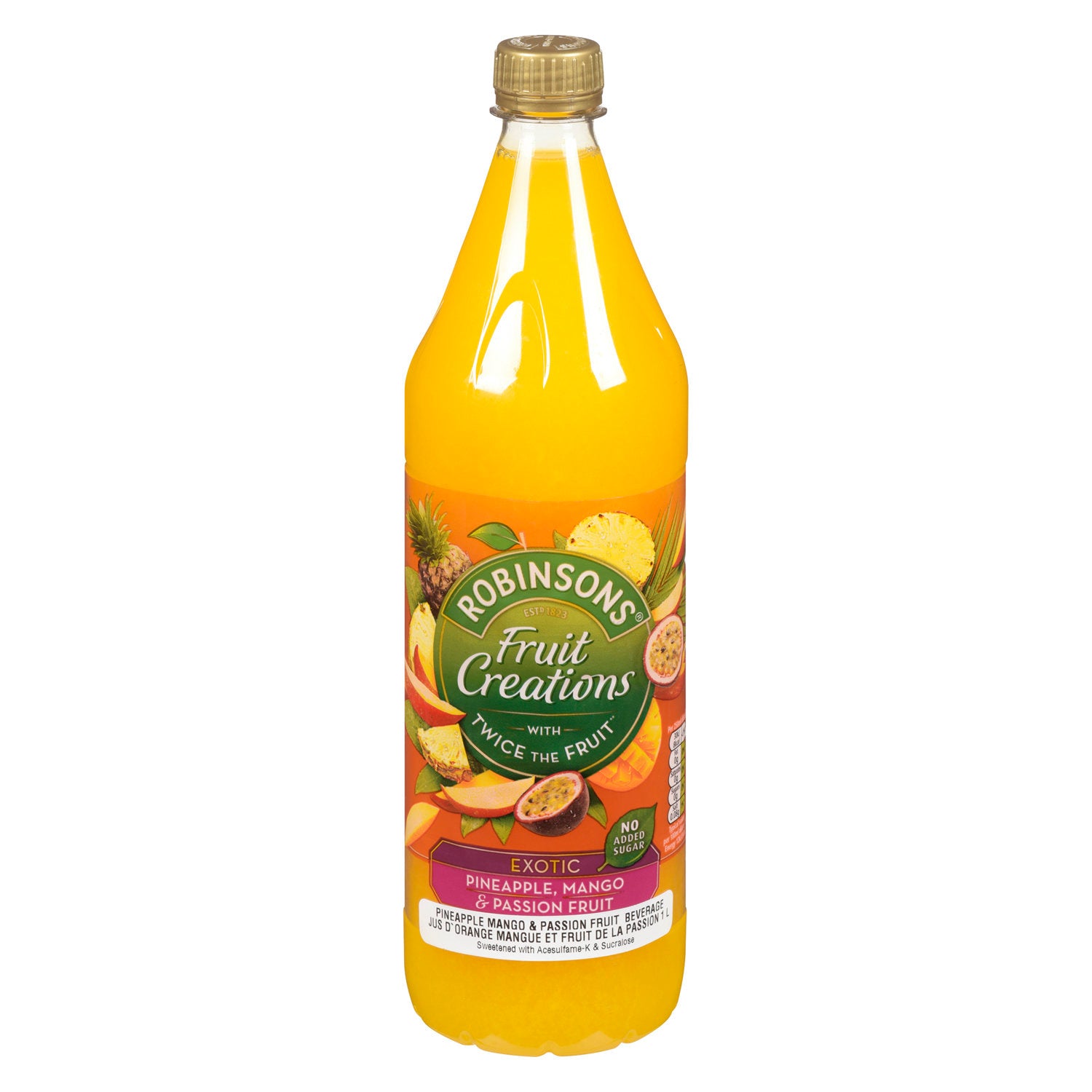 Robinsons Fruit Creations Exotic Pineapple Mango & Passionfruit Squash